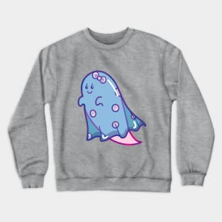 blue spooky ghosty Crewneck Sweatshirt